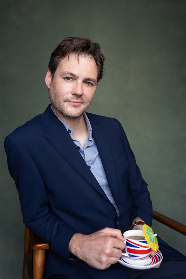 Shaun Morton with cup of tea